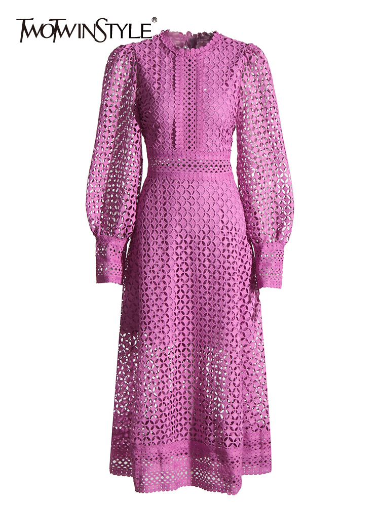 TWOTWINSTYLE Embroidery Cut Ou - Linen Dress Wrap recension och pris