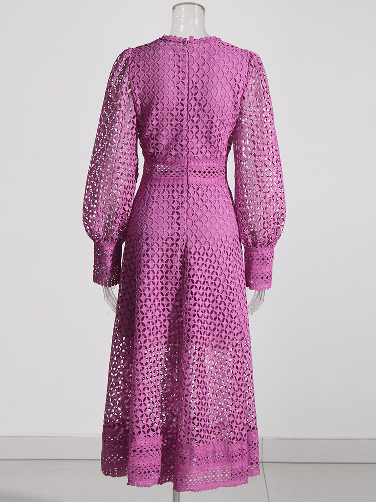 TWOTWINSTYLE Embroidery Cut Ou - Linen Dress Wrap recension och pris