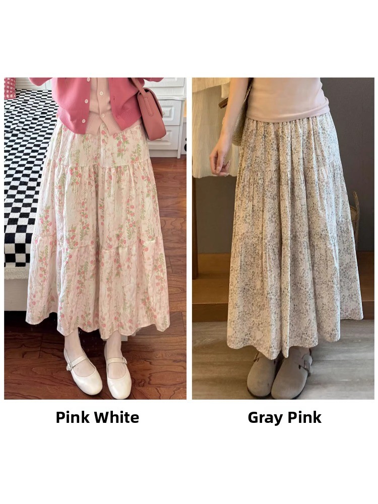 plus Size Women's Floral Print - Midi Skirt Floral recension och pris