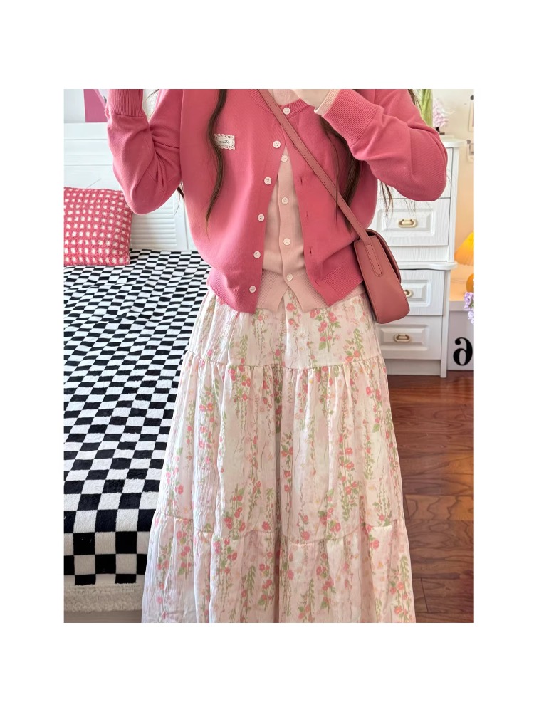 plus Size Women's Floral Print - Midi Skirt Floral recension och pris