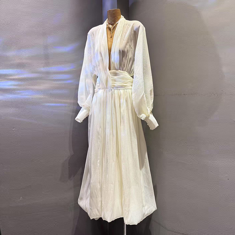 KBQ Solid Elegant Loose Chic D - Linen Dress Wrap recension och pris