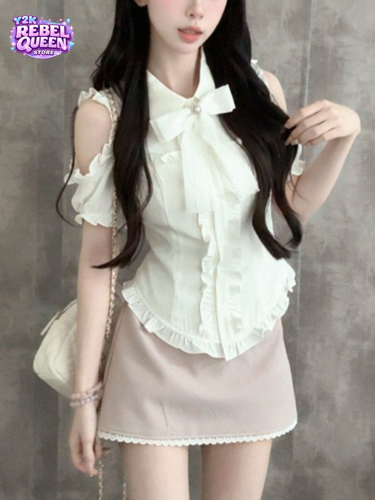 Japanese Sweet New 2 Piece Set - Blouse Off Shoulder recension och pris