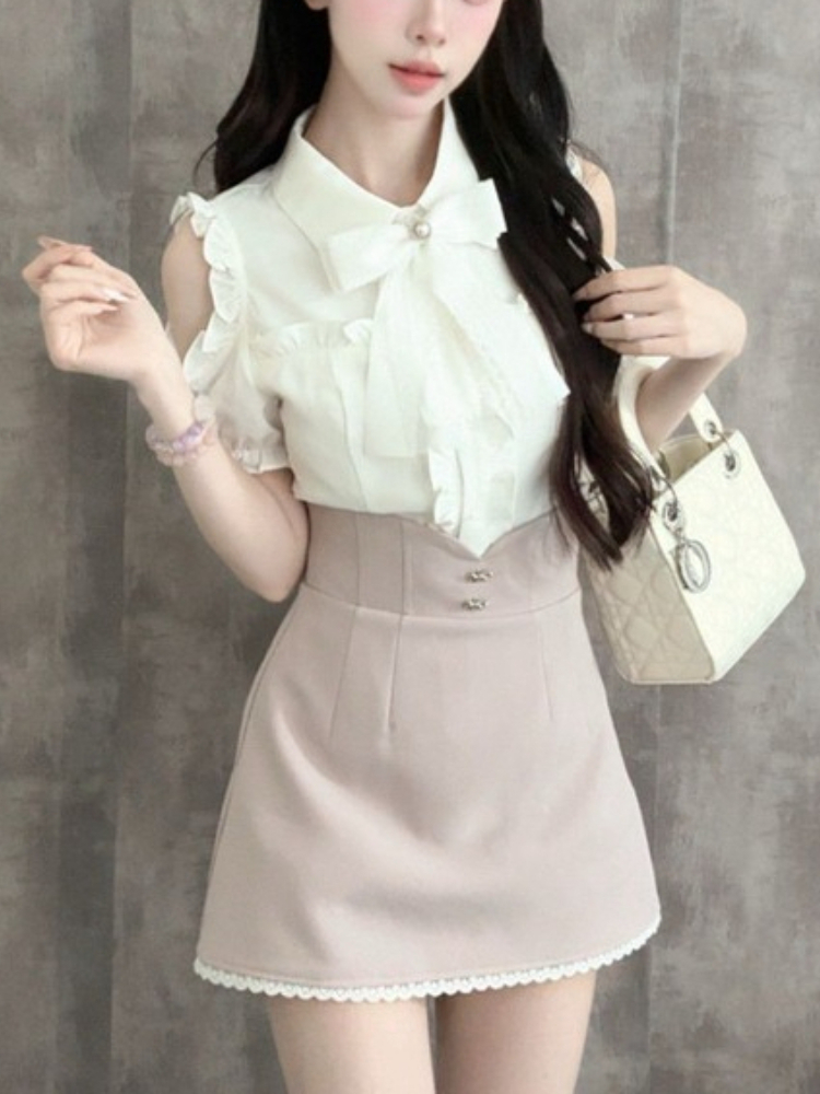 Japanese Sweet New 2 Piece Set - Blouse Off Shoulder recension och pris