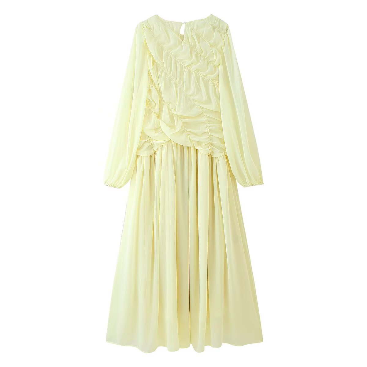 Autumn Long Sleeve Dresses 202 - Linen Dress Wrap recension och pris