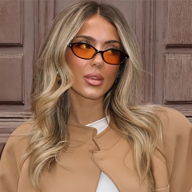 Retro Oval Frame Sunglasses Fa - Sunglasses Cat Eye recension och pris
